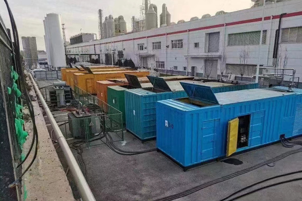 镇康发电机租赁施工现场